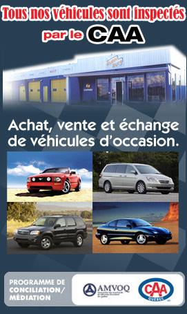 Tous nos véhicules sont inspectés par le CAA Véhicules inspectés